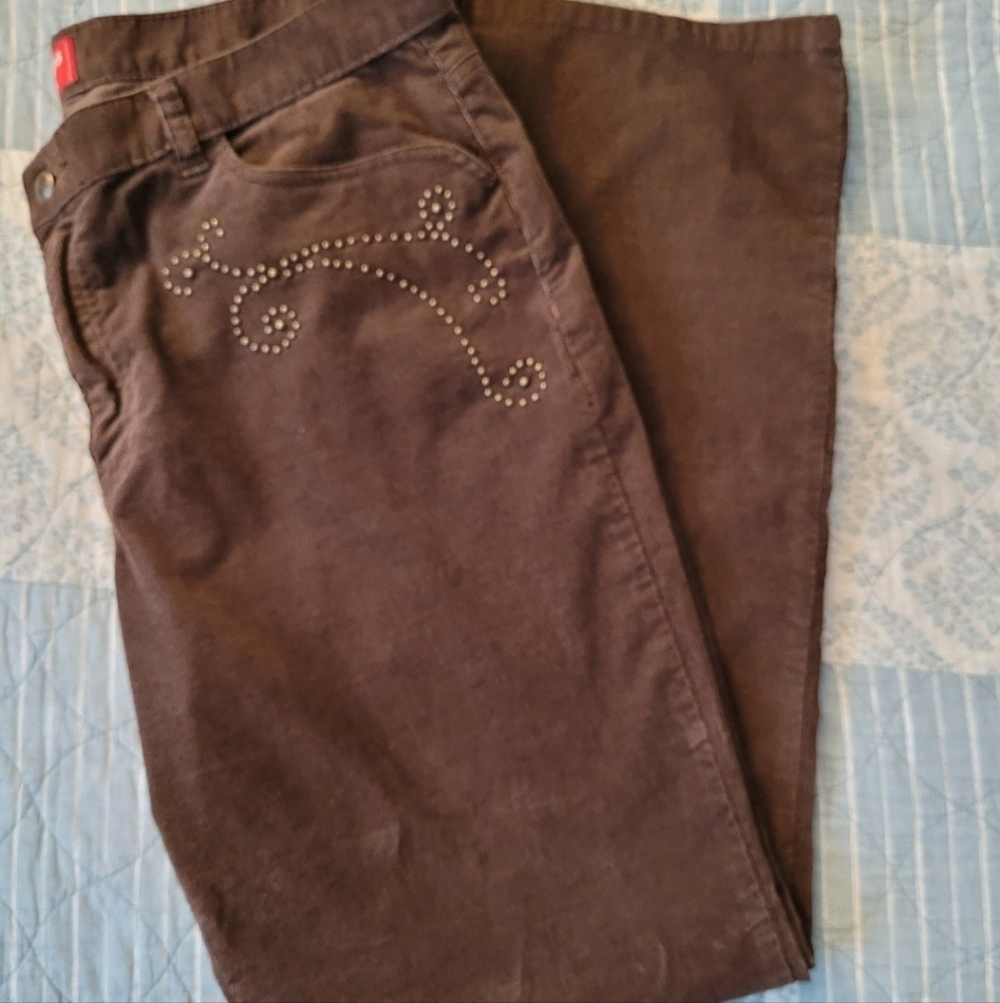 Chaps Womens Size 16 Brown Corduroy Pants